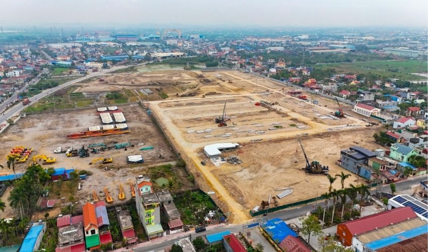 Hình ảnh mới nhất về tiến độ dự án Him Lam Central Park Hải Phòng