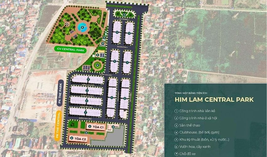 Mặt bằng thiết kế dự án Him Lam Central Park Hải Phòng